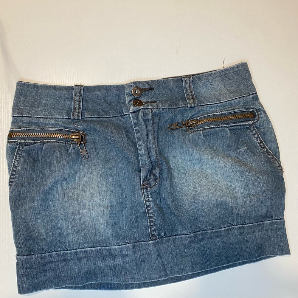 Jean skirt rusted style